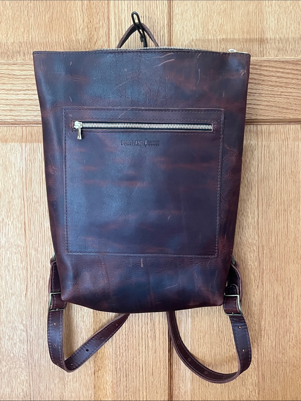 Portland Leather laptop Brown Leather Backpack